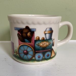 Lenox China Bears CHILD'S MUG or CUP w/ train